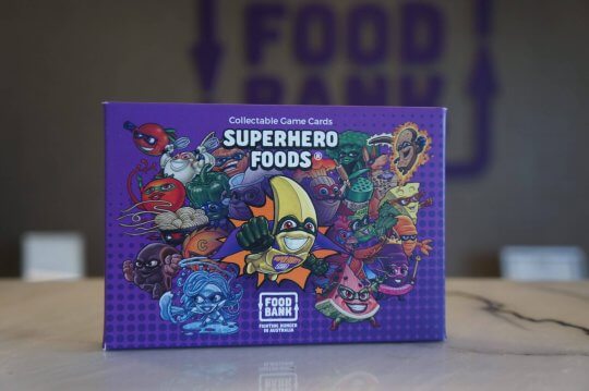 Superhero Food Collectable Game Cards